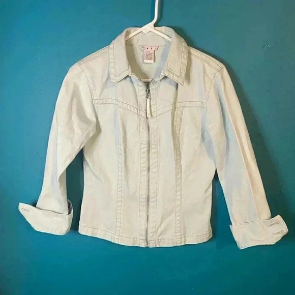 Cabi Blue Long Sleeve Open Front Cotton Denim Jacket Womens Small - Picture 2 of 6